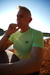 CAMISETA VERDE PARAISO LOGO PRETA MASCULINA