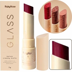 Batom Glass creamy matte - Ruby Rose - loja online