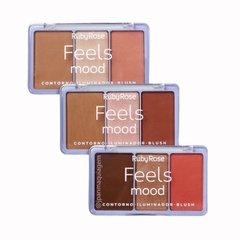 Paleta Trio Contorno Iluminador Blush Feels Mood - Ruby Rose