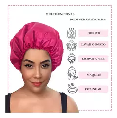 Touca de cetim para dormir anti frizz - cores sortidas