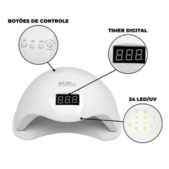 Cabine Led/uv Sun 5 Digital 48w Bivolt Sun Unhas Gel Acrígel na internet