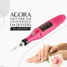 Lixadeira Elétrica de Unha + Conjunto de 10 Brocas Profissionais para Acrigel