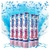 Paquete de 6 cañones de confeti EPASUN azul biodegradable