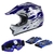 Casco TCT-MOTORPARTS Juvenil Motocross Llama Azul Mediano
