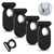 Funda para Samsung Galaxy SmartTag 2 BIQIRE 4 Pack Negra