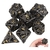 Dados DND de Metal Hueco JunBoXun Dragón Negro Dorado