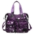 Bolso Tote YouNuo Púrpura 33x30x13 cm con Múltiples Bolsillos