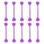 Correas Magnéticas de Silicona PATIKIL 10 Pcs Morado 12x2.2cm