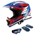 Casco SLMOTO para Niños Mediano Motocross Rojo Azul Blanco