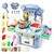 Juego de Cocina Interactivo para Niños con Luz y Sonido Azul