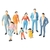 Figuritas de Personas ERANCE 20 Pcs Escala 1:30 5,58 cm
