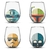 Vasos JoyJolt Star Wars Helmet Hues Set de 4 Vidrio 0,44L