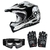 Casco SLMOTO para Niños Motocross Calavera Negra Mediano