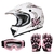 SLMOTO Casco Infantil Motocross Mariposa Rosa 49-57 cm