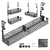 Bandeja de Gestión de Cables SRJZMLY 2 Piezas Soporte Negro