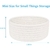Cesta Pequeña ABenkle Algodón Blanca 18x18x8 cm 2 Piezas - comprar online