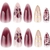 Uñas Postizas Almendra Mediana YOLEZI 24 Pcs Diseño Floral - comprar online