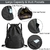Mochila de Cuerda CALACH Unisex Impermeable 25L Negra - comprar online