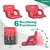 Asientos de Estadio SUNNYFEEL con Cojín y Respaldo 54 cm Rojo - comprar online
