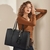 Bolsa Tote para Laptop LOVEVOOK 15.6" PU Negra y Cuero - comprar online