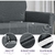 Funda de Sofá Universal ZNSAYOTX 72-92" Gris Oscuro en internet