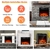 Chimenea Eléctrica ORALNER 45.72 cm con Control Remoto - Del Mundo