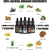 Set de 5 Aceites para Barba ISNER MILE - Hidratantes y Aromáticos - Del Mundo