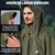 Poncho de Lluvia Impermeable Anyoo Verde Ejercito Unisex - Del Mundo