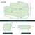 Funda de Sofá Loveseat Estirable CHUN YI 5 Piezas Ladrillo - Del Mundo