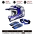 Casco SLMOTO para Niños Calavera Azul + Gafas y Guantes - Del Mundo