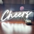 Letrero de Neón Cheers LED HFHungkeong 38x14 cm Regulable USB - Del Mundo