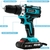 Taladro Inalámbrico 21V Creddux con 84 Accesorios y Cargador - Del Mundo