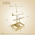 Soporte Organizador de Joyería Funlove Oro 3-en-1 para Collares y Anillos - Del Mundo