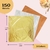 Hojas de Oro para Manualidades FLOWOOM - 150 Piezas Multicolor - Del Mundo