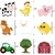 Adornos para Cupcakes WERNNSAI 36 Pcs Granja Fiesta Niños - tienda online