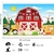 Banner de Fondo de Granja Ptrxobj 180x110 cm Rojo - tienda online