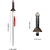 Espada Telescópica de Acero Inoxidable Polímero Simple 85.85 cm - tienda online
