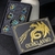 Imagen de Juego de Dados DND OUKELANWO Gato Azul y Dorado 7 Pcs
