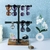Imagen de Soporte de Joyería MyGift Ajustable 2 Niveles Metal y Madera