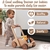 Andador de Madera 2 en 1 Natural con Asiento Ajustable