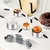 Juego de Tazas y Cucharas Medidoras Minteem Acero Inoxidable 8 Piezas