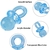 Mini Chupetes Acrílicos Super Z Outlet 144 Piezas Azul