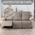 Funda de Sofá Reclinable 3 Plazas YUEANG Impermeable Taupe