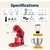 VIVOHOME Mezclador de Pie 9 en 1 7.5L Rojo Multifuncional - comprar online