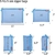 Bolsa de Malla con Cremallera Pendancy 5pcs Nylon Azul A4 A5 A6 en internet