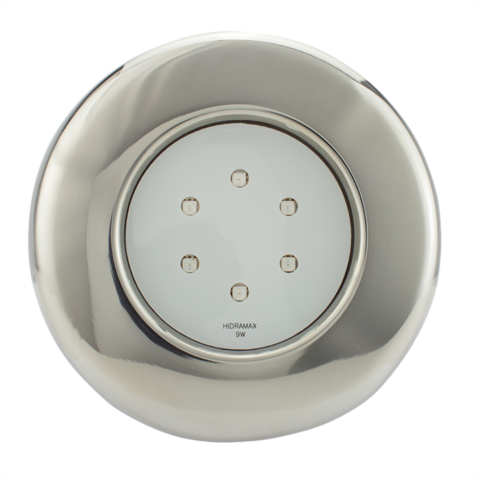 Refletor MÉDIO (15cm) Led 9w BRANCO Inox HIDRAMAX/LEDMAX - comprar online