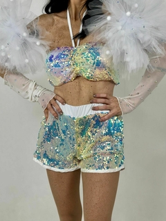 Luva Gatsby Branca com Cristal Furta Cor - GYPSY LIFE 