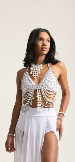 Imagem do Top Cropped Sirena Prata