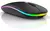 Mouse Sem Fio Recarregável Rgb Notebook Retroiluminado 2.4 G Cor Preto