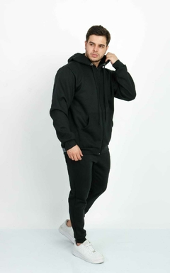 126979 BLUSA MOLETON COM CAPUZ E ZIPER - comprar online